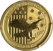 25 Dollars - Elizabeth II 4th Portrait - Victory in the Pacific - Gold Bullion Coin, Australia, 2016 reverse image