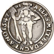 ⅛ Thaler - August, Germany, 1637-1647 reverse image