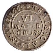 6 Mariengroschen - Rudolph August, Germany, 1668-1678 reverse image