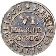 6 Mariengroschen - Rudolph August, Germany, 1668-1682 reverse image