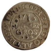 ⅙ Thaler / 6 Mariengroschen - Rudolph August and Anthony Ulrich, Germany, 1689 reverse image