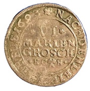 6 Mariengroschen - Rudolph August and Anthony Ulrich, Germany, 1693 reverse image