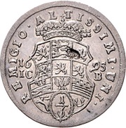 ⅙ Thaler - Rudolph August, Germany, 1693-1695 reverse image
