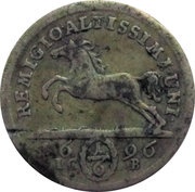 ⅙ Thaler - Rudolph August and Anthony Ulrich, Germany, 1693-1696 reverse image