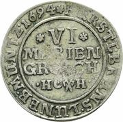 6 Mariengroschen - Rudolph August and Anthony Ulrich, Germany, 1694 reverse image