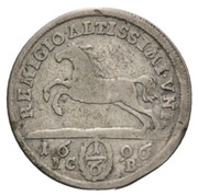 6 Mariengroschen - Rudolph August and Anthony Ulrich, Germany, 1696 reverse image