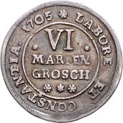 6 Mariengroschen - Anthony Ulrich, Germany, 1705-1711 reverse image