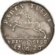 ⅙ Thaler - August William, Germany, 1716-1729 reverse image