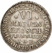 6 Mariengroschen - Louis Rudolph obverse image