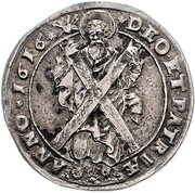 ¼ Thaler - Frederick Ulrich ¼ Ausbeutetaler, Germany, 1616 reverse image