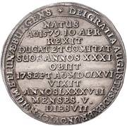 ¼ Thaler - August Death obverse image