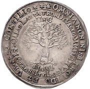 ¼ Thaler - August Death, Germany, 1666 reverse image