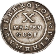 10 Mariengroschen - Frederick Ulrich, Germany, 1624 reverse image