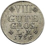 8 Gute Groschen - Charles I, Germany, 1756-1759 reverse image