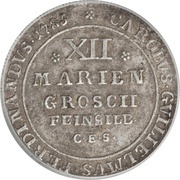 12 Mariengroschen - Charles William Ferdinand obverse image