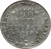 8 Gute Groschen - Charles William Ferdinand, Germany, 1786-1805 reverse image