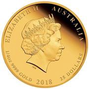 25 Dollars - Elizabeth II 4th Portrait - Peace Dove - Gold Bullion Coin obverse image