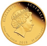 25 Dollars - Elizabeth II 4th Portrait - Royal Wedding - Gold Bullion Coin obverse image