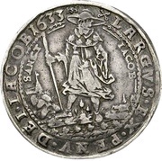 ½ Thaler - Frederick Ulrich ½ Ausbeutetaler, Germany, 1633 reverse image