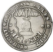 ½ Thaler - August Glockenhalbtaler, Germany, 1643 reverse image