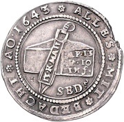 ½ Thaler - August Glockenhalbtaler, Germany, 1643 reverse image