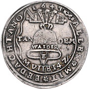 ½ Thaler - August Glockenhalbtaler, Germany, 1643 reverse image