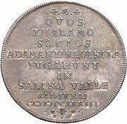 ½ Thaler - Louis Rudolph Marriage of Elisabeth Christine and Frederick II, Germany, 1733 reverse image