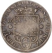 ⅔ Thaler - Rudolph August and Anthony Ulrich, Germany, 1693 reverse image