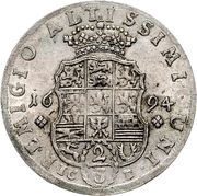 ⅔ Thaler - Rudolph August and Anthon Ulrich, Germany, 1693-1695 reverse image