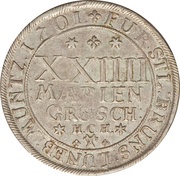 24 Mariengroschen / ⅔ Thaler - Rudolph August and Anthony Ulrich, Germany, 1694-1705 reverse image