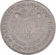 24 Mariengroschen - Charles William Ferdinand, Germany, 1801-1806 reverse image