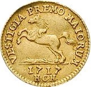 ¼ Ducat - August William, Germany, 1716-1725 reverse image