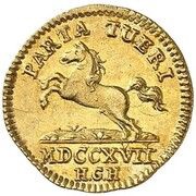 ¼ Ducat - August William, Germany, 1717-1718 reverse image