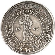 1 Thaler - Henry the Younger, Germany, 1547 reverse image