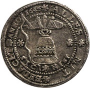 1 Thaler - August Glockentaler, Germany, 1643 reverse image