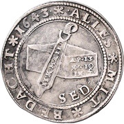 1 Thaler - August Glockentaler, Germany, 1643 reverse image