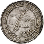 1 Thaler - August Glockentaler, Germany, 1643 reverse image