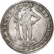 1 Thaler - August, Germany, 1650-1653 reverse image