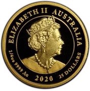 25 Dollars - Elizabeth II 6th Portrait - Voyage of Discovery Endeavour 1770 - 2020 obverse image
