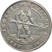 1 Thaler - August, Germany, 1653-1665 reverse image