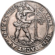 1 Thaler - August, Germany, 1655-1665 reverse image