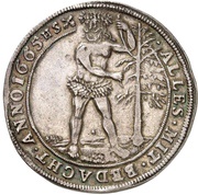 1 Thaler - August, Germany, 1662-1667 reverse image