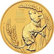 25 Dollars - Elizabeth II 6th Portrait - Year of the Mouse, Australia, 2020 reverse image