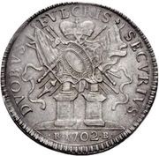 1 Thaler - Rudolph August and Anthony Ulrich, Germany, 1701-1703 reverse image