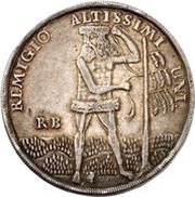 1 Thaler - Rudolph August and Anthony Ulrich, Germany, 1701-1704 reverse image