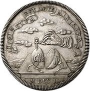 1 Thaler Luftpumpentaler - Rudolph August and Anthony Ulrich, Germany, 1702 reverse image