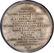 1 Thaler - August William Death of Anthony Ulrich, Germany, 1714 reverse image