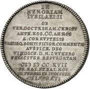 1 Thaler - Augustus William Bicentenary of the Reformation, Germany, 1717 reverse image