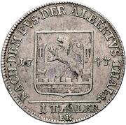 1 Thaler "Albertustaler" - Charles I, Germany, 1747 reverse image