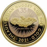 25 Dollars - Elizabeth II 6th Portrait - Golden Eagle, Australia, 2021 reverse image